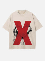 Madonna Print Round Neck T-shirt