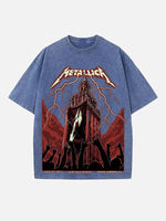 Metallica Print Round Neck T-shirt