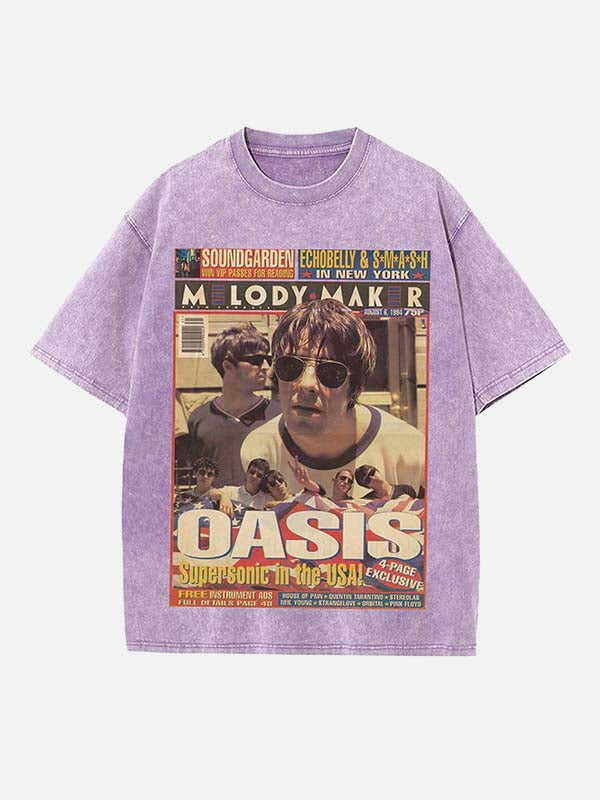 Oasis Print Round Neck T-shirt