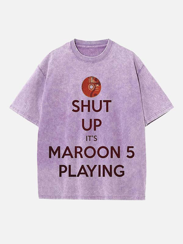 Maroon 5 Print Round Neck T-shirt