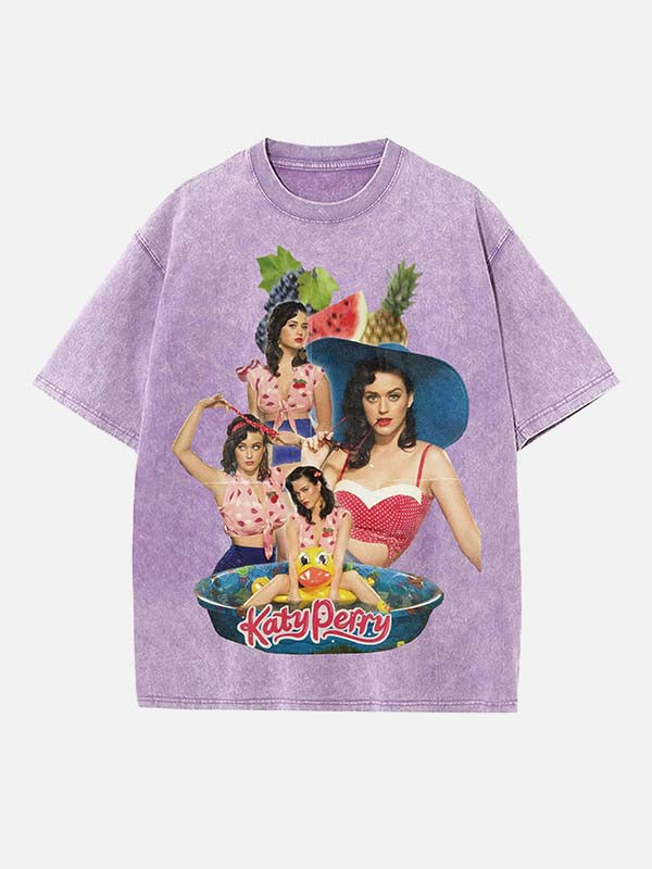 Katy Perry Print Round Neck T-shirt