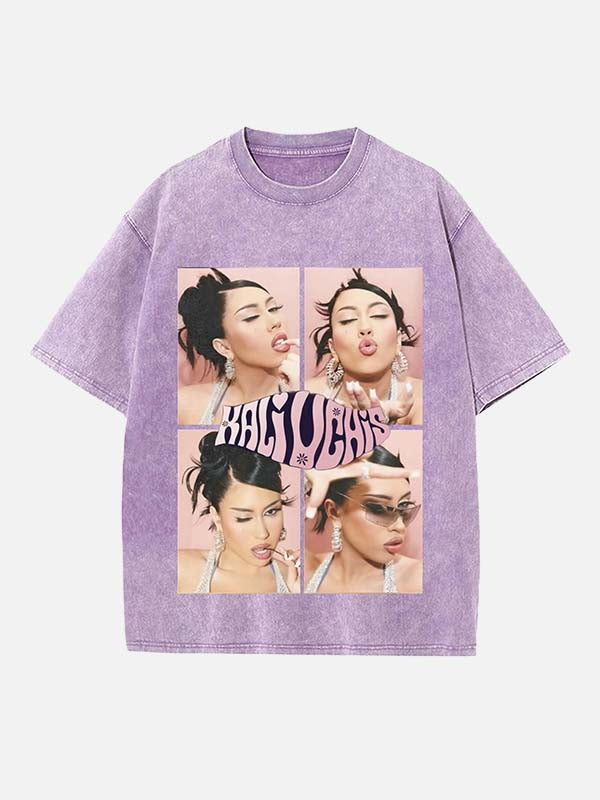 Kali Uchis Print Round Neck T-shirt