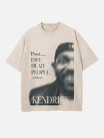 Kendrick Lamar Print Round Neck T-shirt