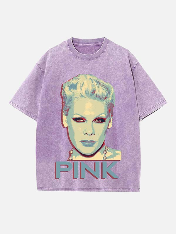 P!nk Print Round Neck T-shirt