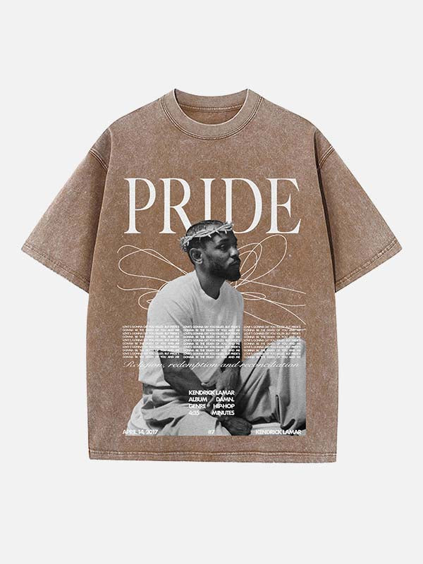 Kendrick Lamar Print Round Neck T-shirt