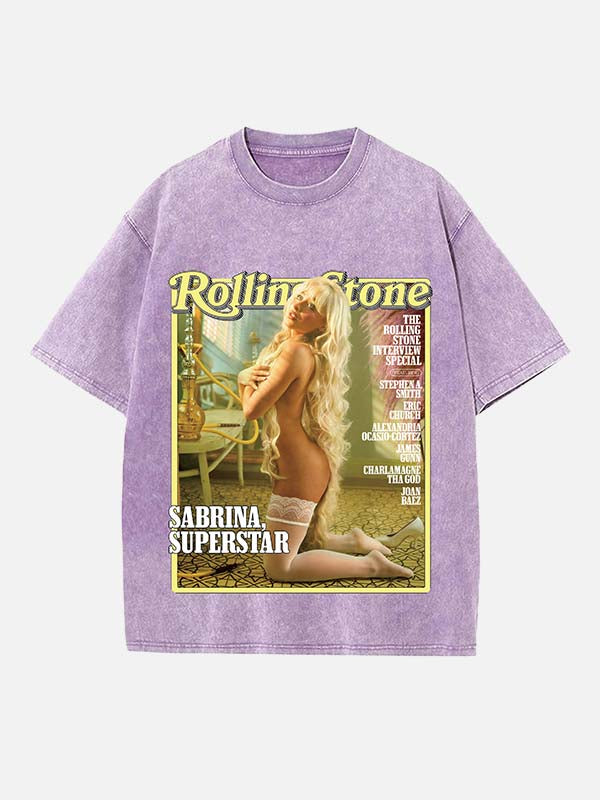 Sabrina Carpenter Print Round Neck T-shirt