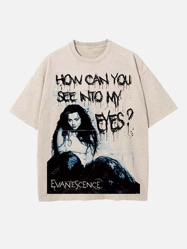 Evanescence Print Round Neck T-shirt