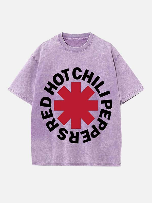 Red Hot Chili Peppers Print Round Neck T-shirt