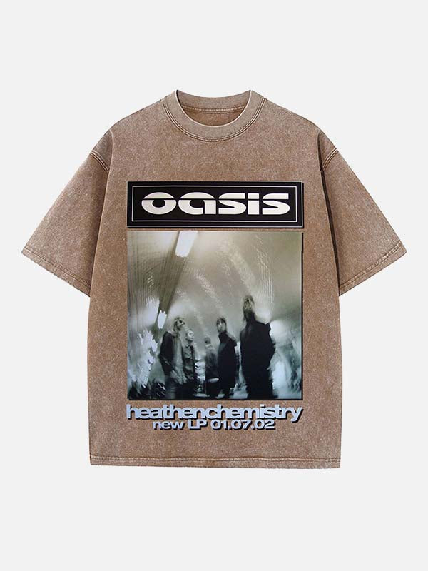 Oasis Print Round Neck T-shirt