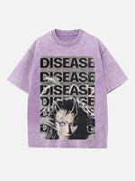 Lady Gaga Print Round Neck T-shirt