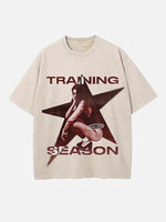 Dua Lipa Print Round Neck T-shirt