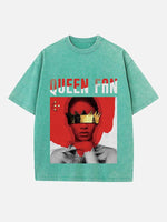 Rihanna Print Round Neck T-shirt