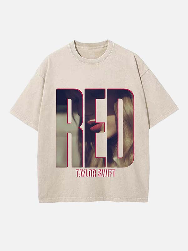 Taylor Swift Print Round Neck T-shirt