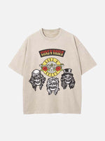 GUNS N' ROSES Print Round Neck T-shirt