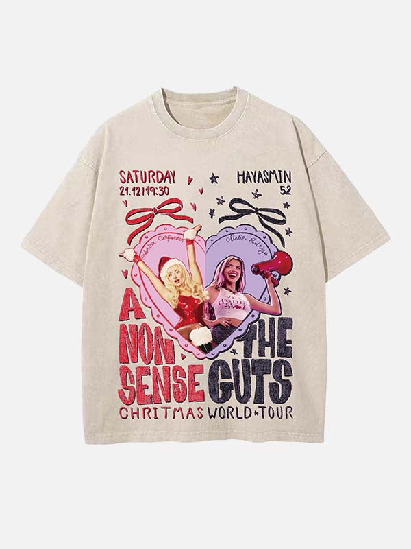 Sabrina Carpenter Print Round Neck T-shirt