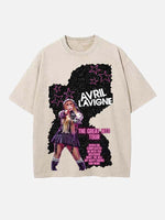 Avril Lavigne Print Round Neck T-shirt