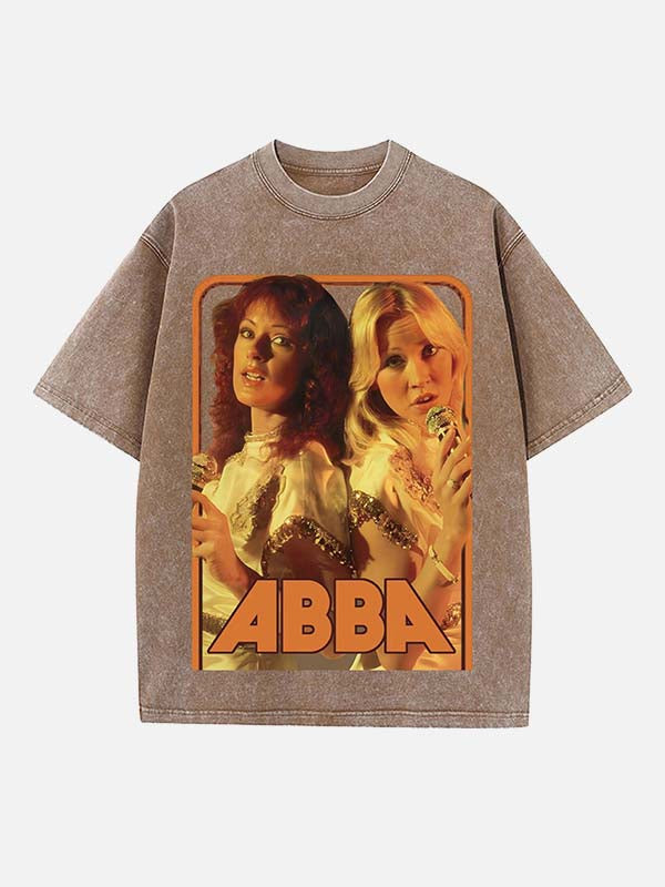 ABBA Print Round Neck T-shirt