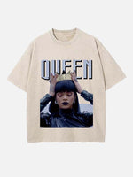 Rihanna Print Round Neck T-shirt