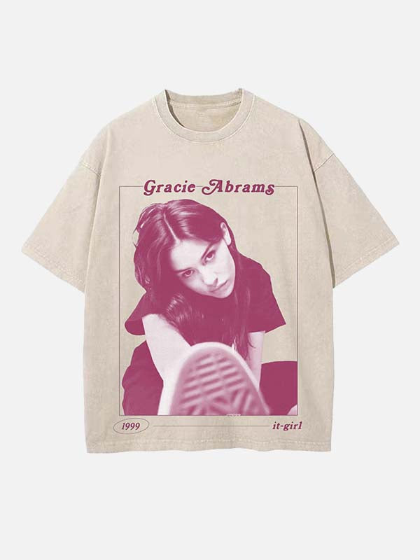 Gracie Abrams Print Round Neck T-shirt