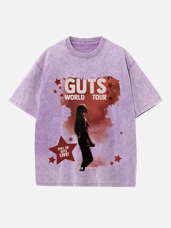 Olivia Rodrigo Print Round Neck T-shirt