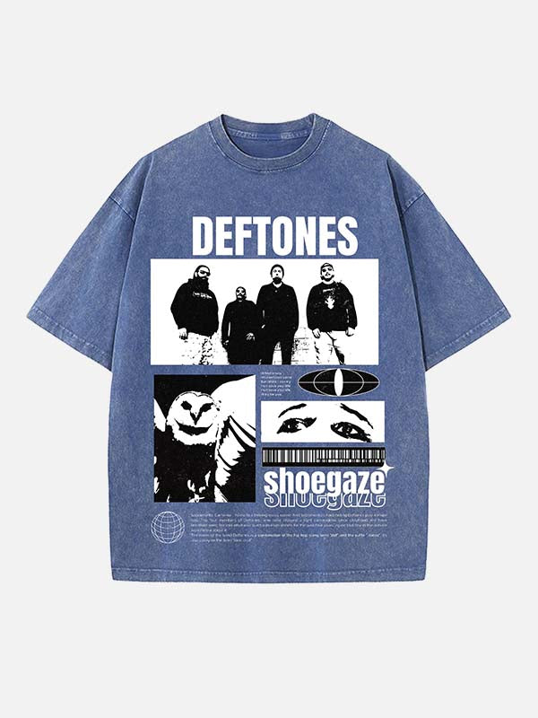 Deftones Print Round Neck T-shirt