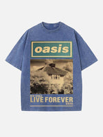 Oasis Print Round Neck T-shirt