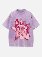 Halsey Print Round Neck T-shirt
