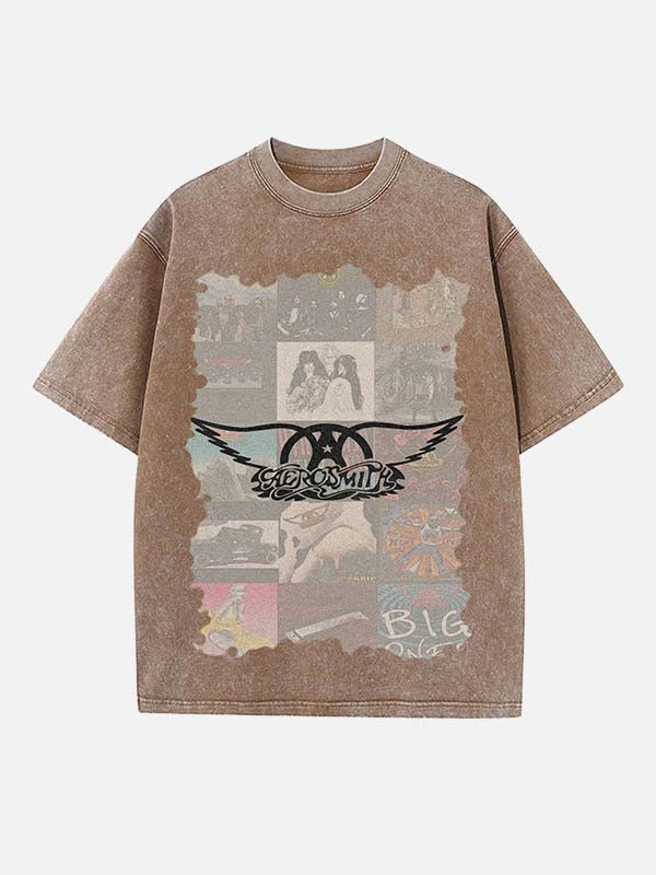 Aerosmith Print Round Neck T-shirt