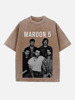 Maroon 5 Print Round Neck T-shirt