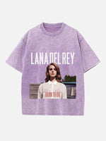 Lana Del Rey Print Round Neck T-shirt