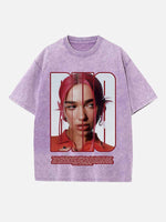 Dua Lipa Print Round Neck T-shirt