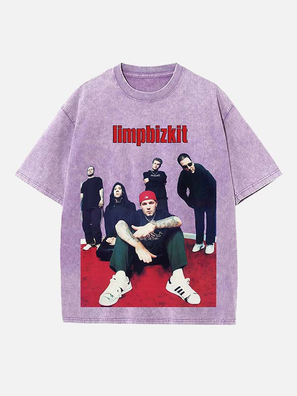 Limp Bizkit Print Round Neck T-shirt