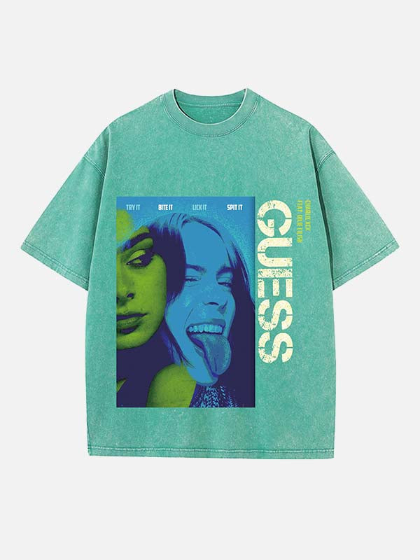 Charli xcx Print Round Neck T-shirt