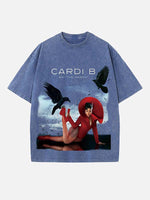 Cardi B Print Round Neck T-shirt