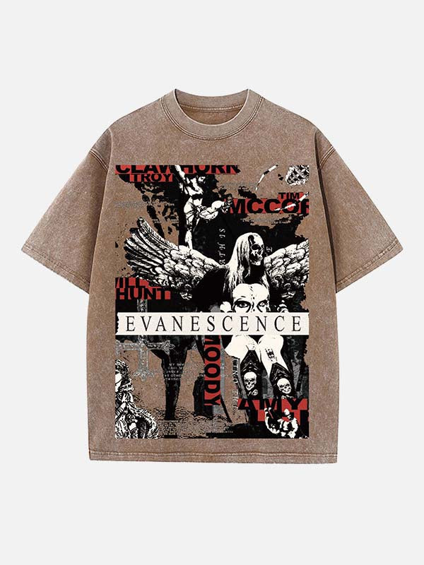 Evanescence Print Round Neck T-shirt
