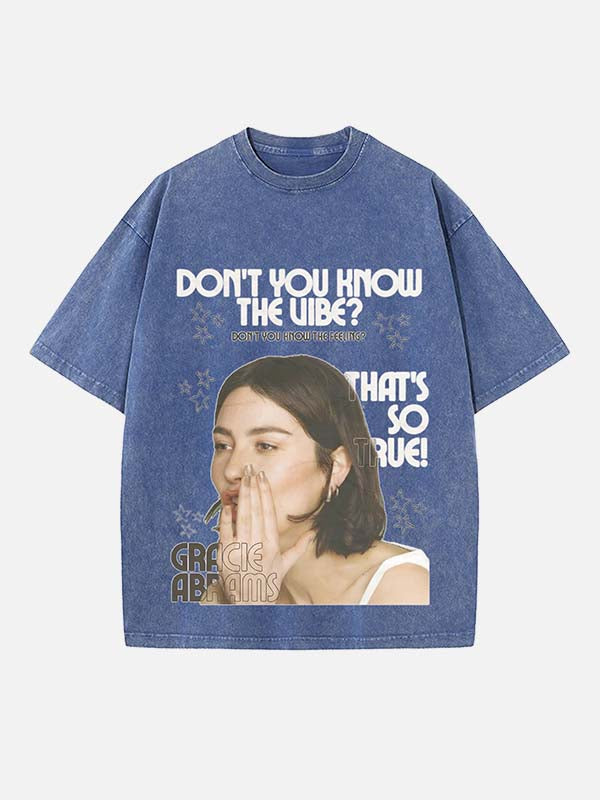 Gracie Abrams Print Round Neck T-shirt