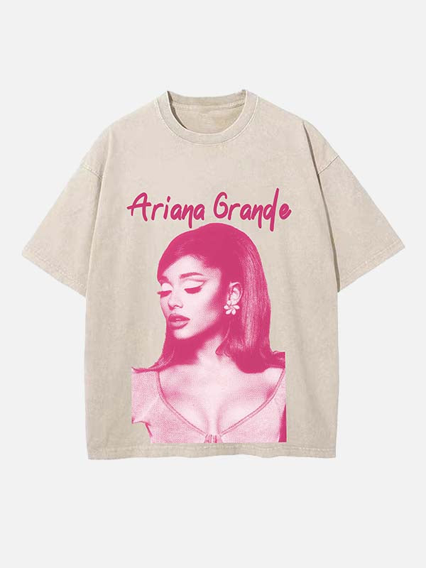 Ariana Grande Print Round Neck T-shirt