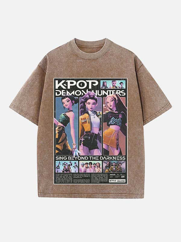 HUNTR/X Print Round Neck T-shirt