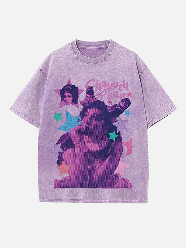 Chappell Roan Print Round Neck T-shirt