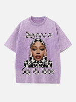 Beyoncé Print Round Neck T-shirt