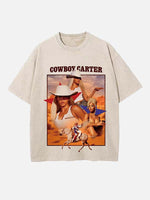 Beyoncé Print Round Neck T-shirt