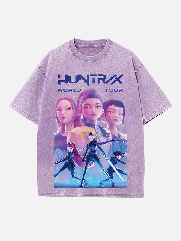 HUNTR/X Print Round Neck T-shirt