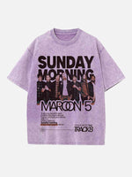 Maroon 5 Print Round Neck T-shirt
