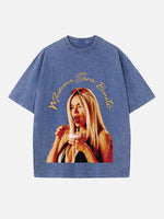 Karol G Print Round Neck T-shirt