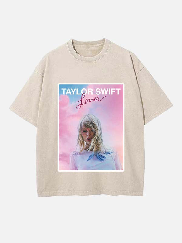 Taylor Swift Print Round Neck T-shirt