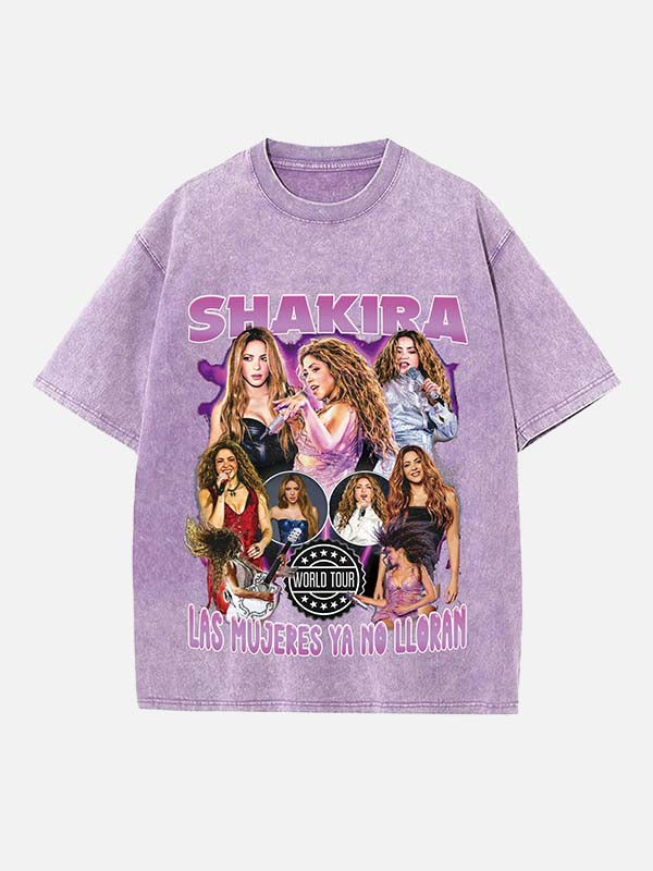 Shakira Print Round Neck T-shirt