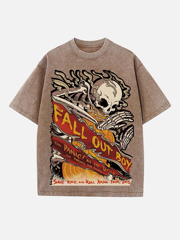 Fall Out Boy Print Round Neck T-shirt
