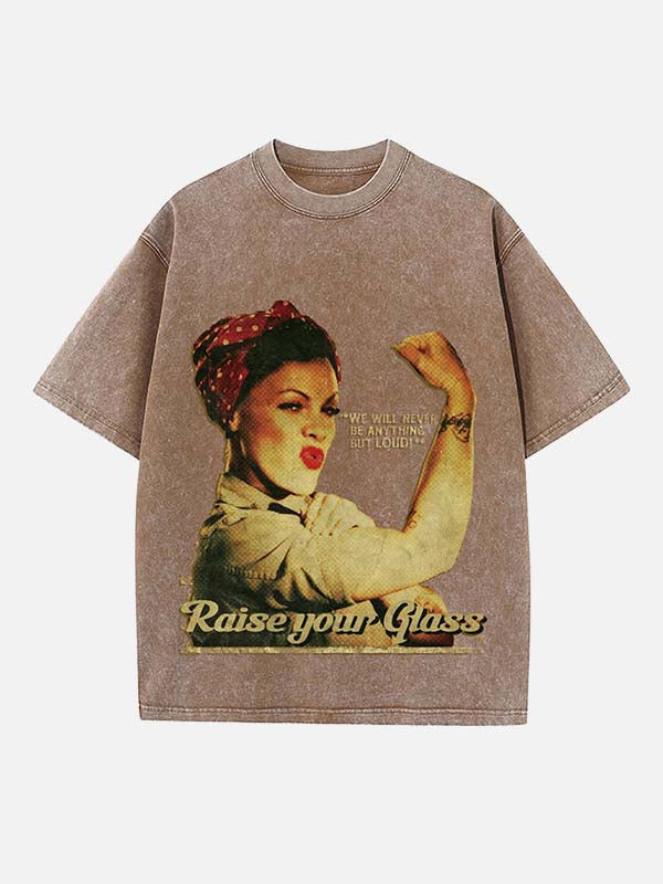 P!nk Print Round Neck T-shirt