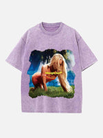 Zara Larsson Print Round Neck T-shirt