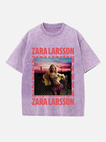 Zara Larsson Print Round Neck T-shirt